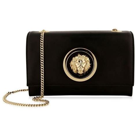 Versace Versus Lion Head Leather Shoulder Chain Bag Crossbody